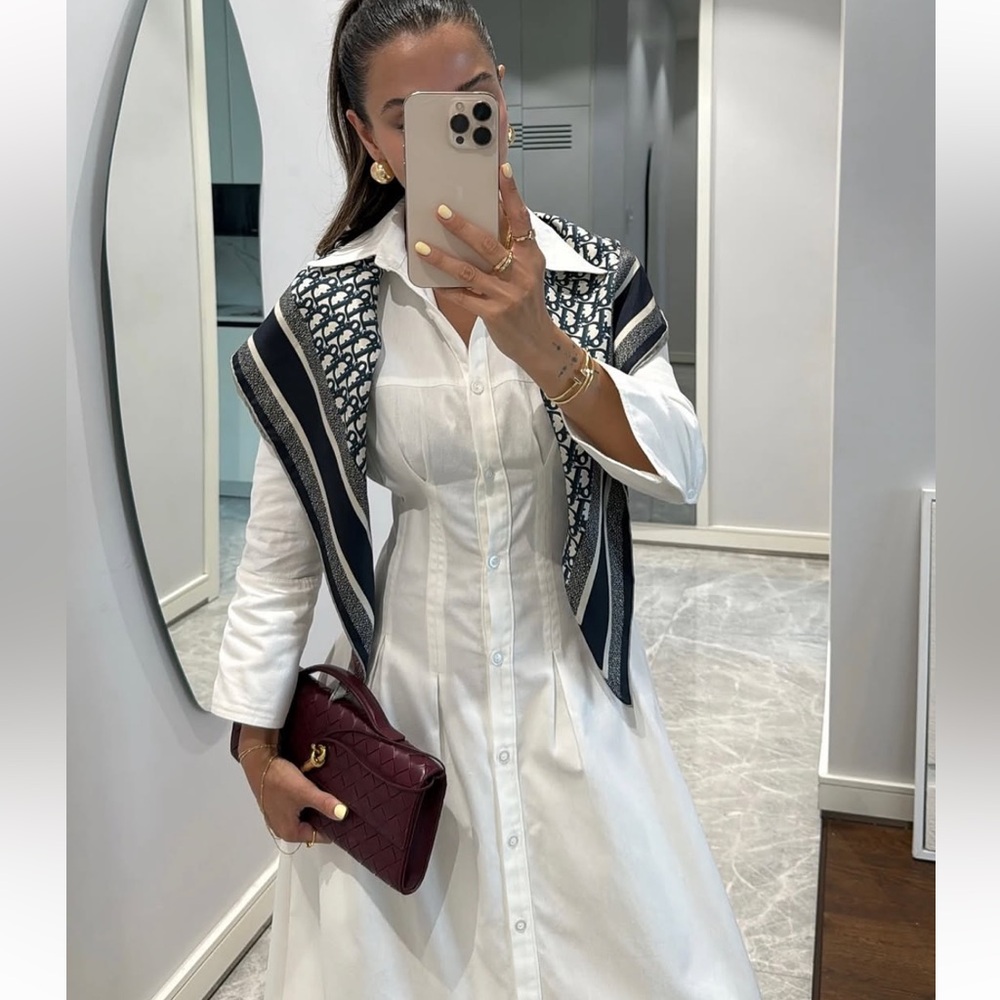 Zara White Midi Dress - Picture 6 of 14